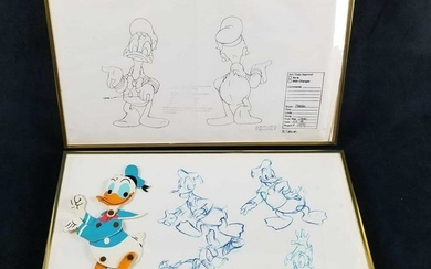 Donald Duck Drawings Concept Art Copy Lot of 2
