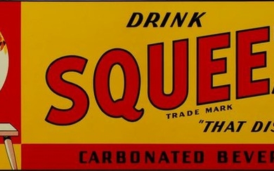 DRINK SQUEEZE CARBONATED BEVERAGE ADVERTISING SIGN