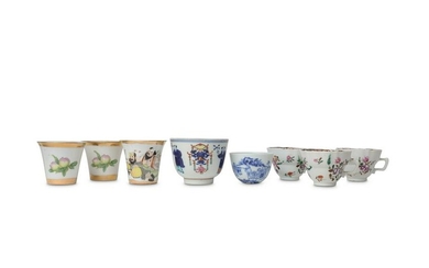 EIGHT CHINESE PORCELAIN CUPS.