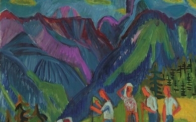 Ernst Ludwig Kirchner (1880-1938), Bergheuer, Heuer auf der Alp