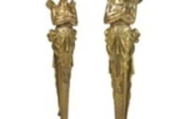 A PAIR OF FRENCH LACQUERED-BRONZE TORCHERES, 20TH CENTURY