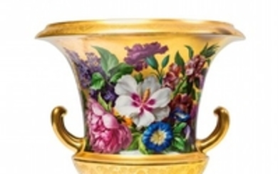 A Niedermayer porcelain urn with "fleurs en t ...