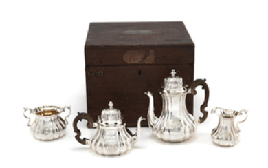 Political Interest: A Victorian silver four-piece tea and coffee service