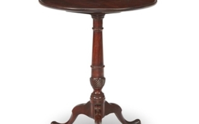 Queen Anne carved mahogany candlestand probably Salem, MA, circa...