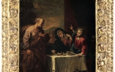 Scuola del XVIII secolo, La Sacra Famiglia a tavola