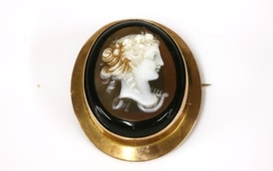 A shell cameo of a young maid
