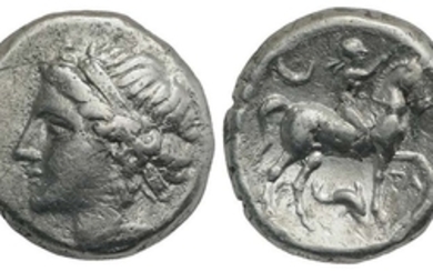 Southern Apulia, Tarentum, Campano-Tarentine series, c. 281-272 BC. AR Didrachm...