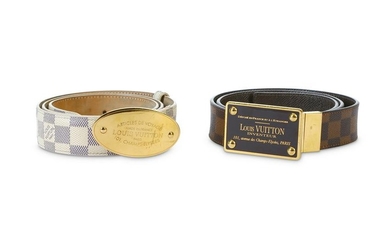 Two Louis Vuitton Belts