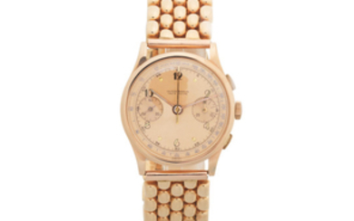 Ulysse Nardin. An 18K rose gold manual wind chronograph bracelet watch