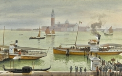 VIEW OF VENICE FROM THE RIVA DEGLI SCHIAVONI, Albert Nikolaevich Benois