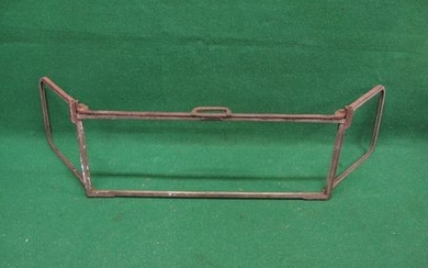Vintage windscreen frame with hinged side screens - 30'' x 11'' and two 14'' x 11''