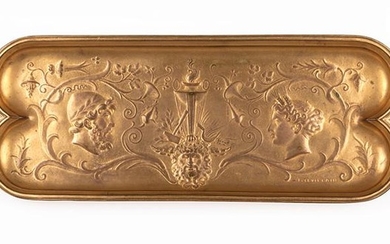 French Neoclassical Bronze Tray