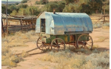 68063: Clyde Aspevig (American, b. 1951) Sheep Wagon Oi