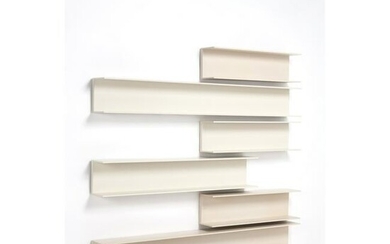 Walter Wirz (born in 1947) Set of six shelves Lacquered