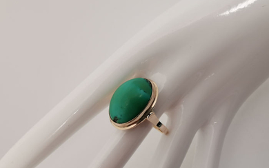 8 kt. Pink gold - Ring - 18.00 ct Turquoise - Turquoises
