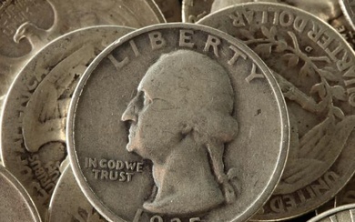 80 Pre-1965 Circulated Silver Quarters