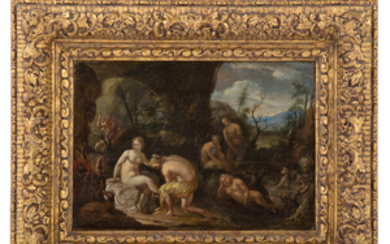 Flemish School, 17th c. Diana and Actaeon, oil