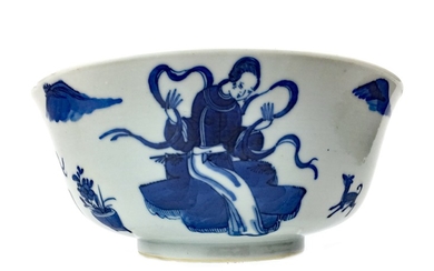 A 19TH CENTURY CHINESE BLUE AND WHITE