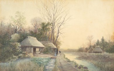 A 19th century river landscape