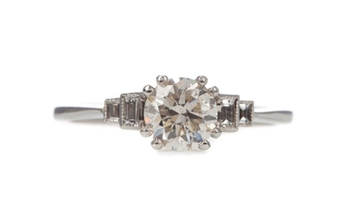A CERTIFICATED DIAMOND RING