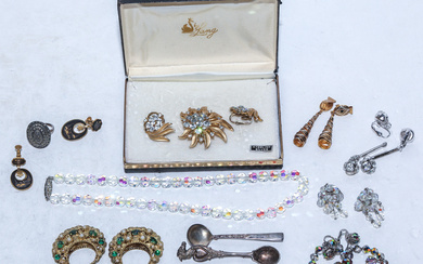 A Collection of Sterling & Costume Jewelry