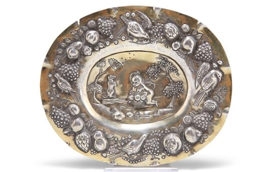 A GEORGE III SILVER-GILT DISH, by William Pitts