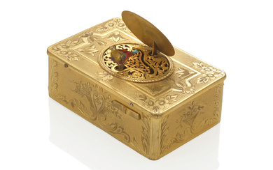 A GOLD-PLATED MUSICAL BOX
