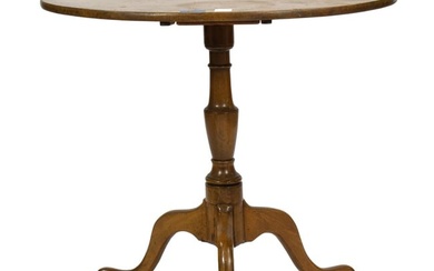 A George III mahogany tilt-top tea table