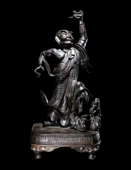 A Japanese Bronze Figure of Daruma