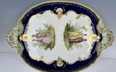 A LARGE 19TH C. BERLIN TRAY