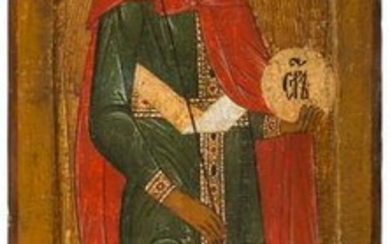 A LARGE ICON SHOWING THE ARCHANGEL MICHAEL FROM A