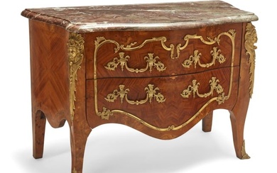 A Louis XV-style bombe commode