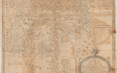 "A Map of the States of Virginia North Carolina South Carolina and Georgia Comprehending the Spanish Provinces of East and West Florida Exhibiting the Boundaries Between the United States and Spanish Dominions...", Purcell, Joseph