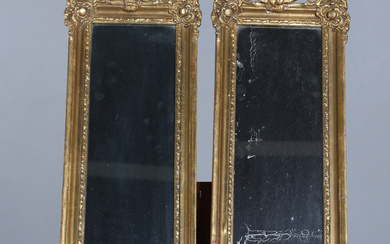 A PAIR OF MIRROR LAMPS, SECOND HALF OF THE 19TH CENTURY.