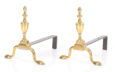 A Pair of Miniature Brass Andirons c. 1790