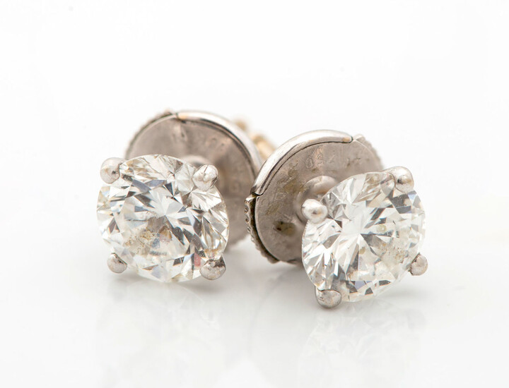 A Pair of Very Fine Diamond Earrings