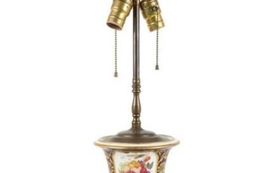 A Porcelain Campagna Lamp