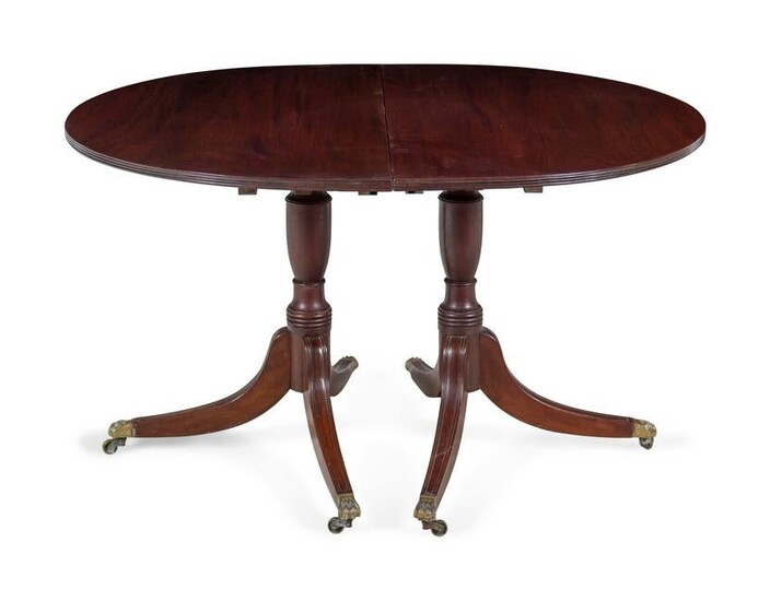 A Regency Style Mahogany Double Pedestal Extension