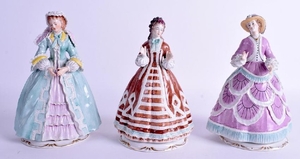 A SET OF THREE 19TH CENTURY GERMAN FIGURES OF FEMALES