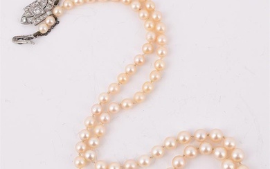 A SINGLE STRAND OF CULTURED PEARLS