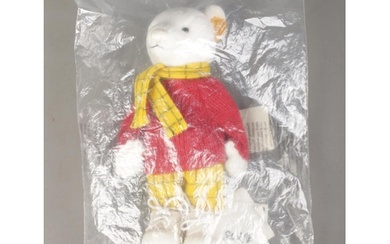 A Steiff Rupert Bear; 653551, in white, still in plastic pac...