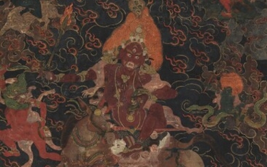 A THANGKA DEPICTING SHRI DEVI Tibet, 17th/18th Century