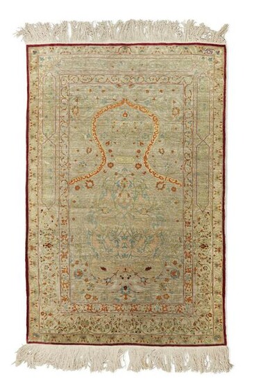 A Turkish Hereke silk rug