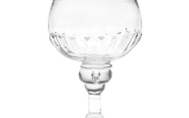 A baluster mead or champagne glass, early 18th century