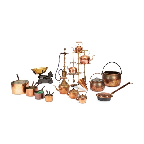 A group of Victorian and Edwardian copper items Including a ...