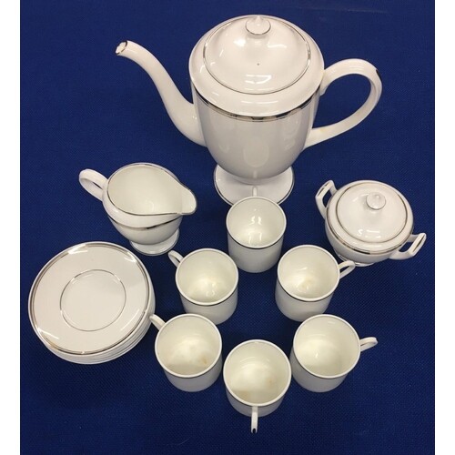 A high quality "Silver Jubilee" coffee-set by Royal Worceste...