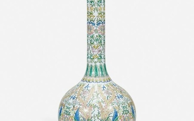 A large Chinese enameled copper vase 铜胎