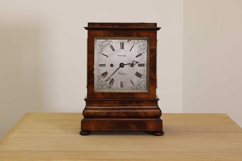 A mahogany cased bracket clock