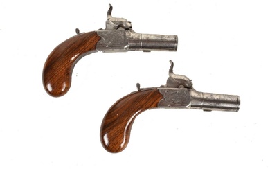 A pair of 19th Century Staudenmayer Percussion cap pocket pistols