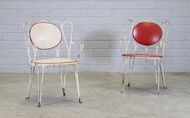 A pair of French garden chairs